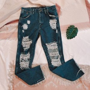 Custom distressed WRANGLERS